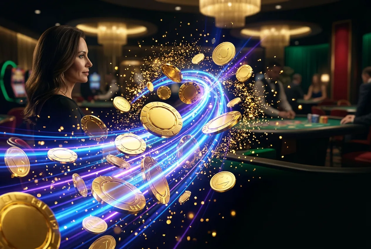Promotional hero visual showcasing the welcome offer experience